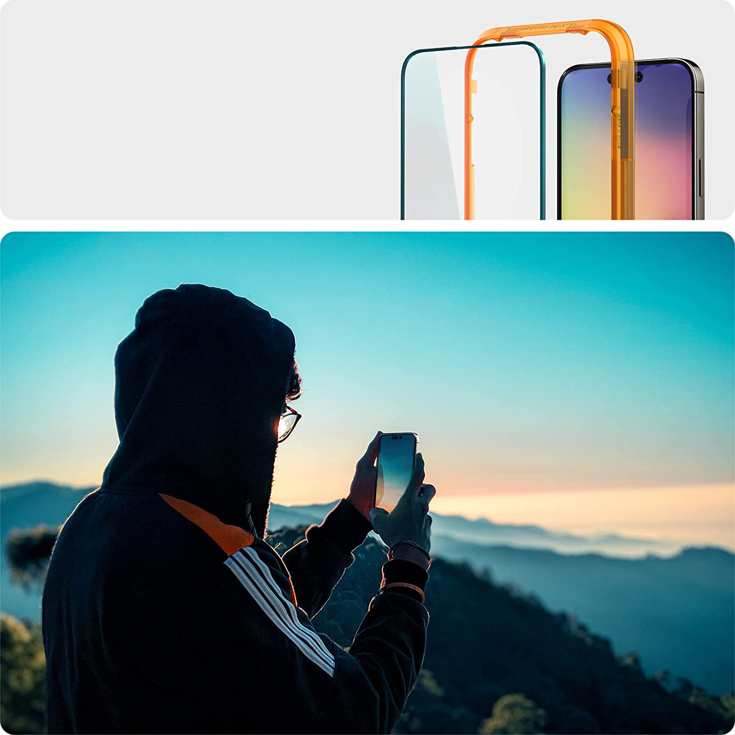 Szkło hartowane Spigen Glas.tr Slim FC AlignMaster Case Friendly dla iPhone 14 Pro
